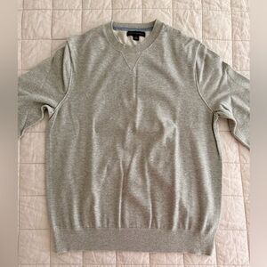 Banana Republic - Size L - 100% Cotton Light Gray Crewneck Sweater